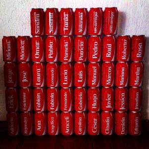 Coca-Cola personalizada con nombres